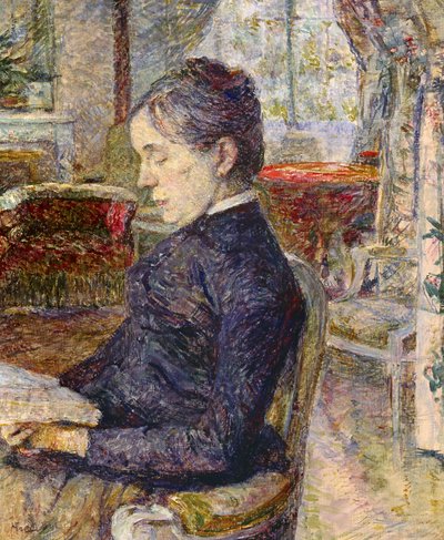 Adele Tapie de Celeyran (1840-1930) Gräfin von Toulouse-Lautrec-Monfa im Salon des Chateau de Malrome, 1887 von Henri de Toulouse Lautrec